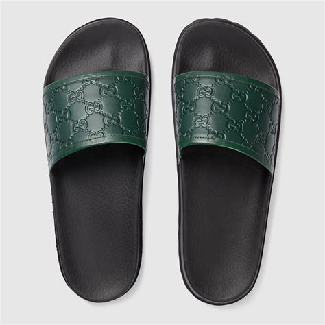 blue gucci men's slides|Gucci inspired men's slides.